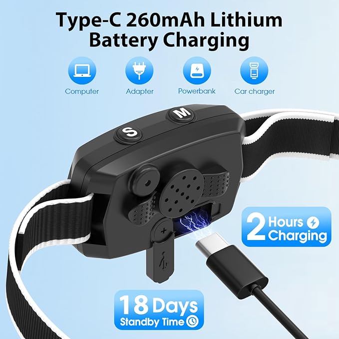 Dog Bark Collar for Small Dogs 5-15lbs. No 7 Adjustable 3 Adjustable