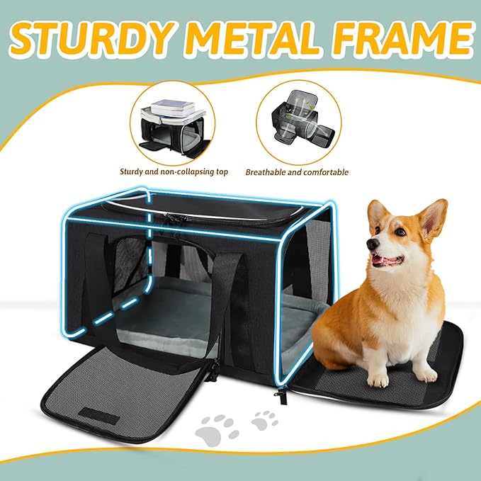 Petskd Pet Carrier 17x13x9.5 Southwest Airline Approved 1-15 LBS