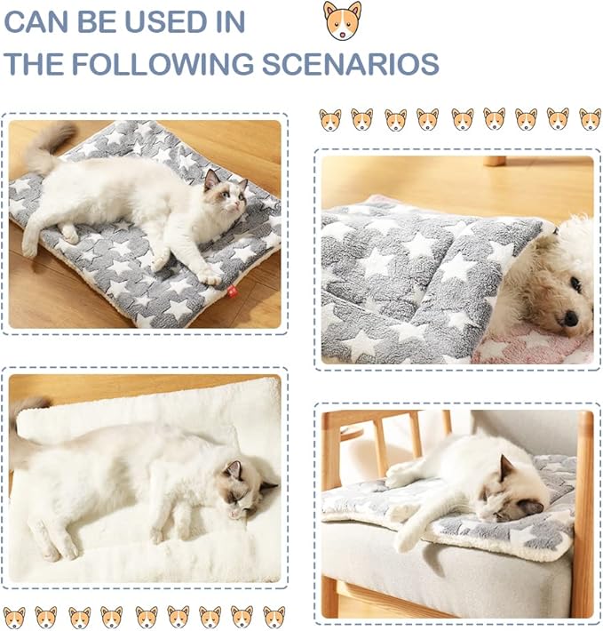 Soft Flannel Thickened Pet Soft Fleece Pad Pet (20.5 * 16in Medium)