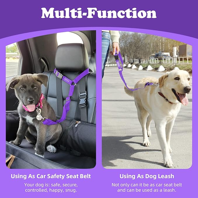 BWOGUE Pet Dog Cat Seat Belts (1 Pack)