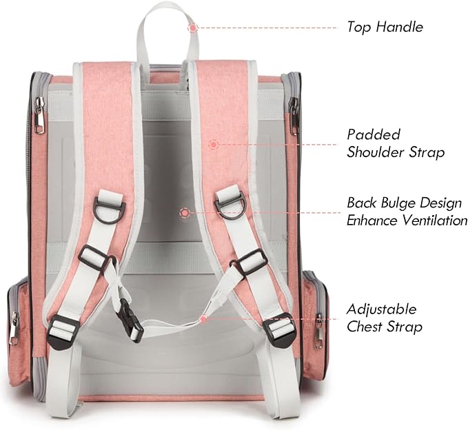 Cat Backpack Carrier 15lbs, Ventilated