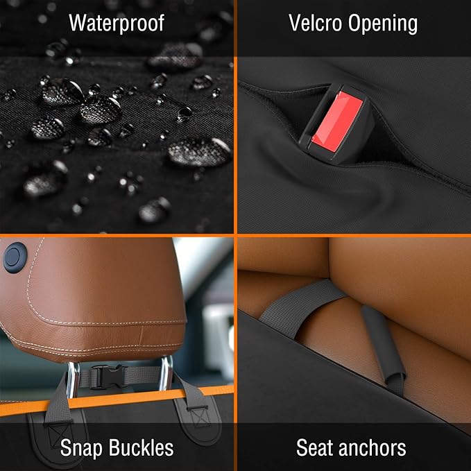 Active Pets Dog Car Seat Cover Car Seat Protector- Dog Seat Cover for Back Seat of SUVs