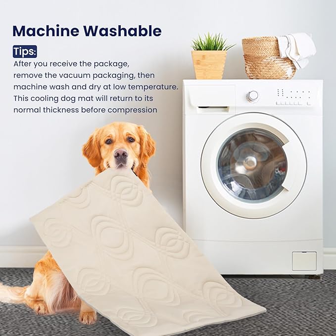 Iced 2.0 Dog Self-Cooling Mat for Large Dog 59"x40", Washable