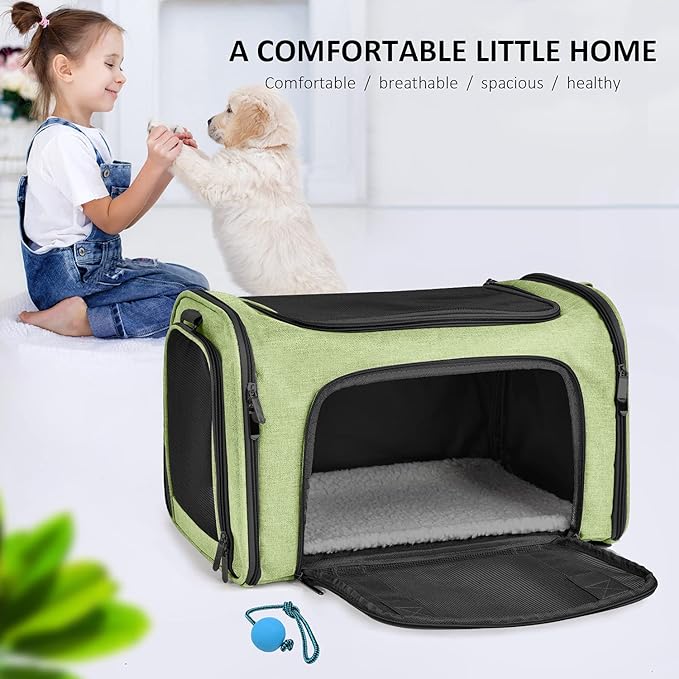 Henkelion Large Cat Carriers Dog Carrier Pet Carrier for Large Cats Dogs Puppies up to 25Lbs