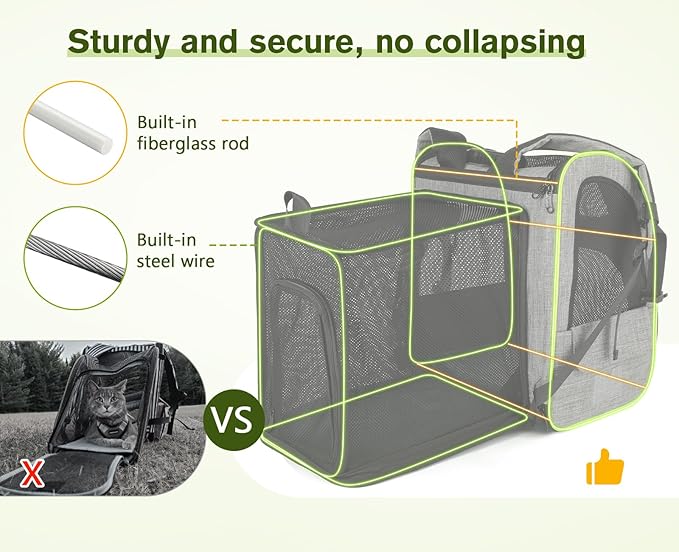 Pecute Pet Carrier Backpack with Shade Cover