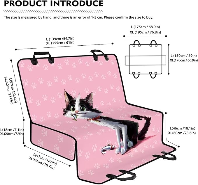 AFPANQZ Cat Print Dog Cat Seat Cover Bucket