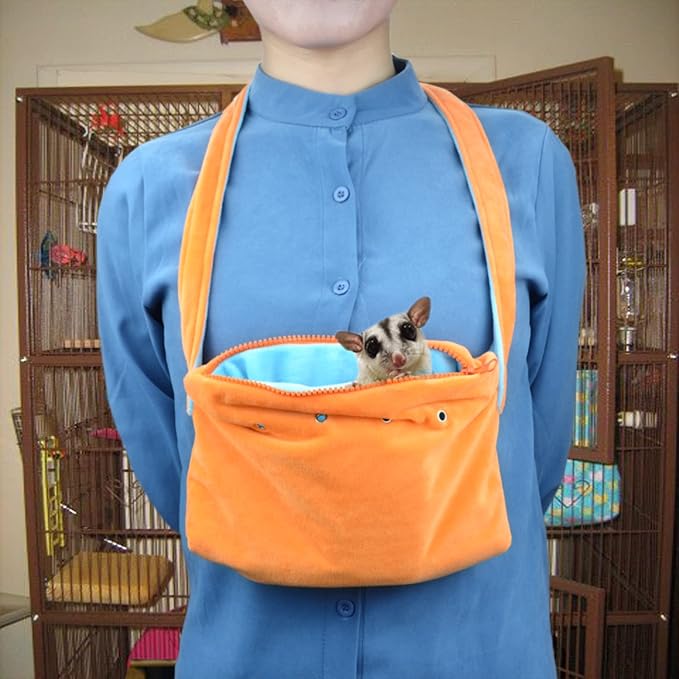 Sugar Glider Bonding Pouch Carrier Bag Sling with Adjustable Strap for Gliders Ferret Rat Hedgehog Hamster Small Pets