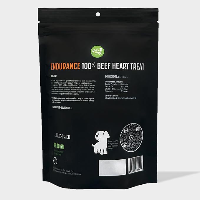 Get Joy Freeze Dried Superfood 100% Beef Heart Dog Treats 4 Ounce