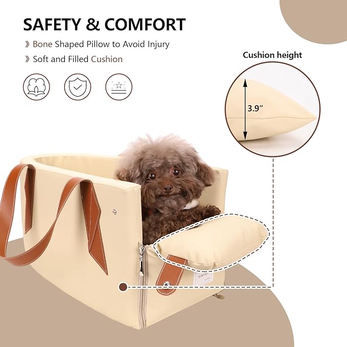 Center Console Dog Car Seat Pet Car Seats 20 Lbs