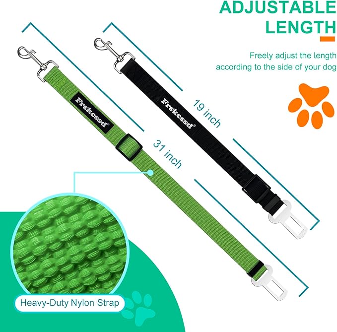 2 PCS Dog Seat Belt for Car Frskcssd