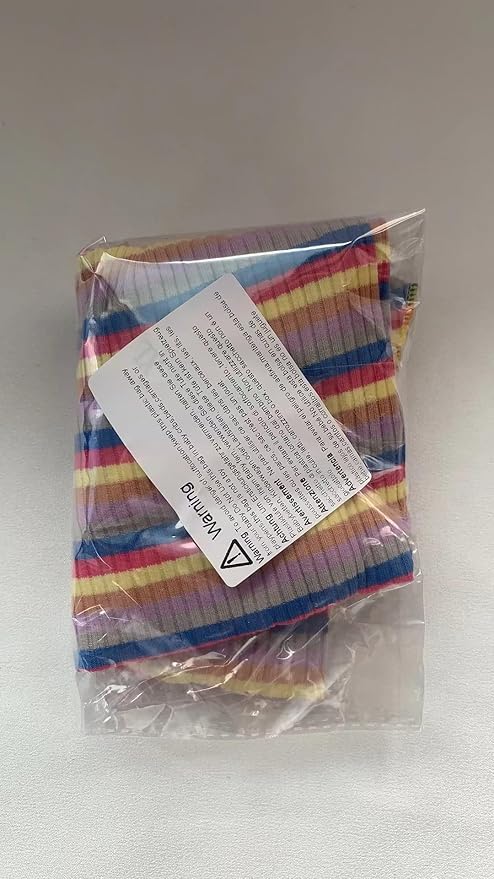 Small Medium Dog Clothes Rainbow Striped Dog Shirts Stretchable Long Sleeve Cat T-Shirt Pet Outfits for Chihuahua Yorkie Teddy (Yellow Edge, X-Large)