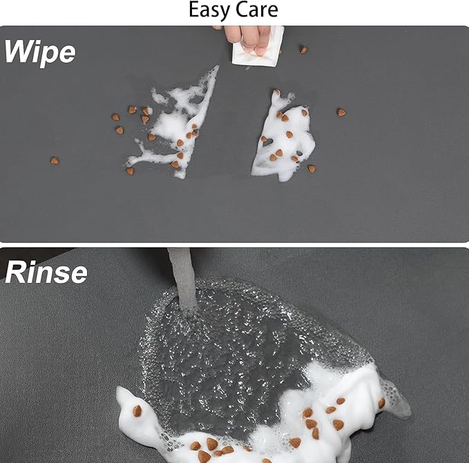 Absorbent Dog Bowl Mat for Food and Water-