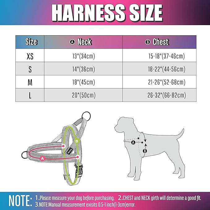 Didog No Pull Dog Harness with Soft Mesh Padded