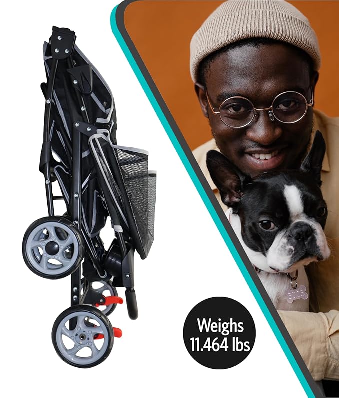 AmorosO 4 Wheels Pet Convenient Stroller