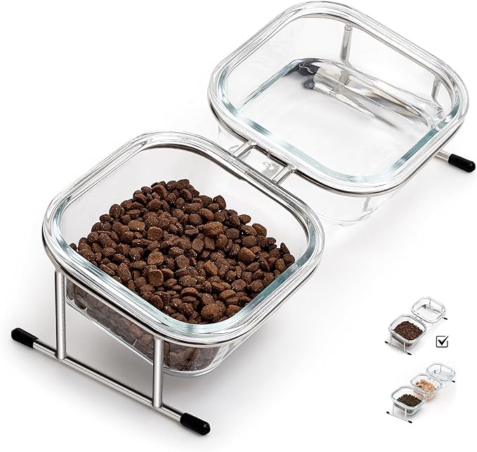 Elevated Cat Bowls 15° Tilted 2 Large 4 Anti