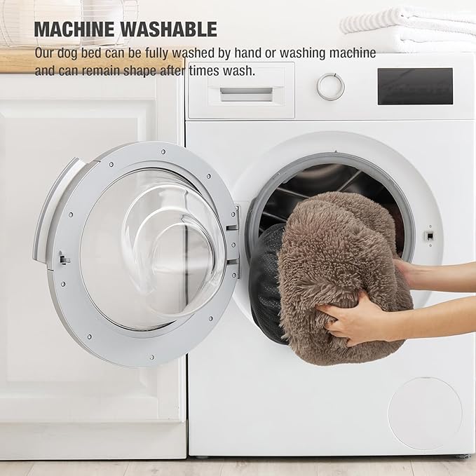 Veehoo Calming Cat Bed for Small Cats 20", Camel