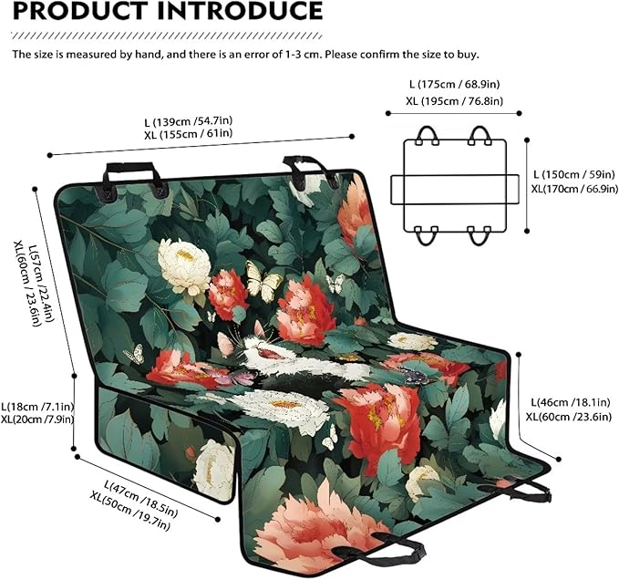 AFPANQZ Flowers Cat Dog Cat Seat Cover Bucket