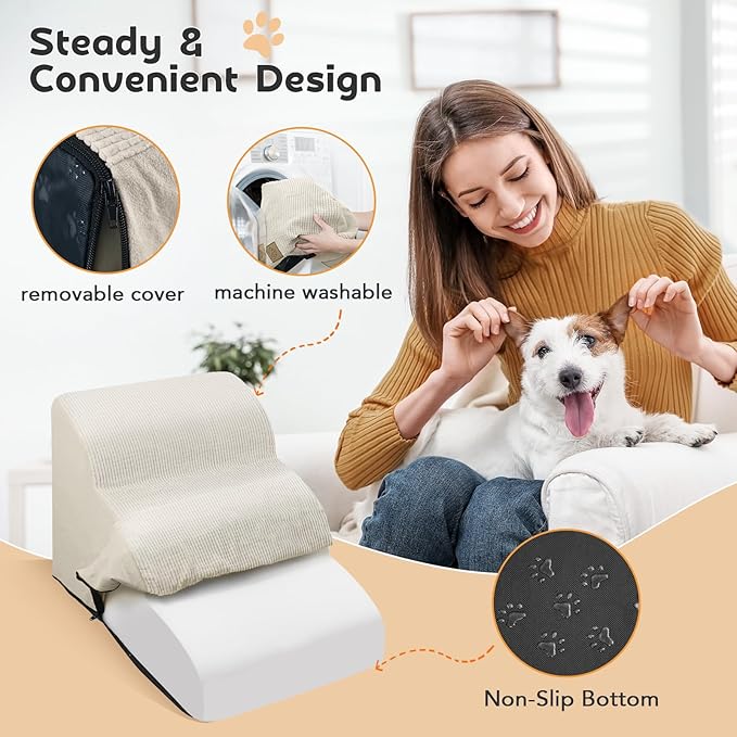 Mestuel Dog Stairs for Small Dogs 3-Tiers Dog