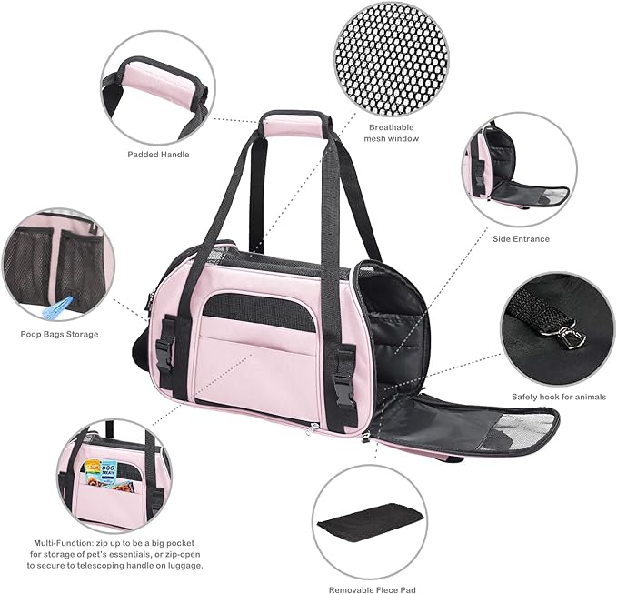 JESPET Soft-Sided Kennel Pet Carrier for Small Dogs