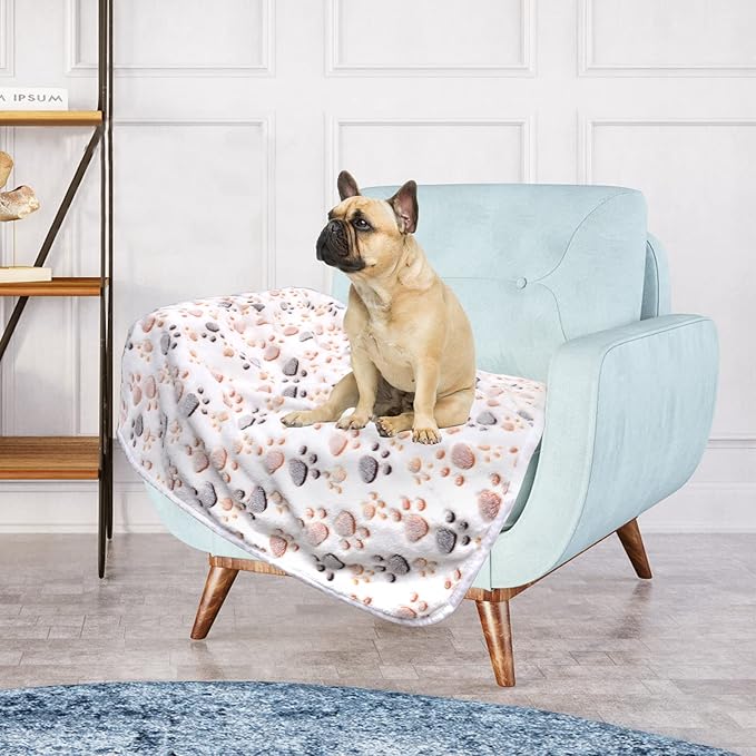 Blanket for Dogs 3 Pack 41" x 31",Cute Paw