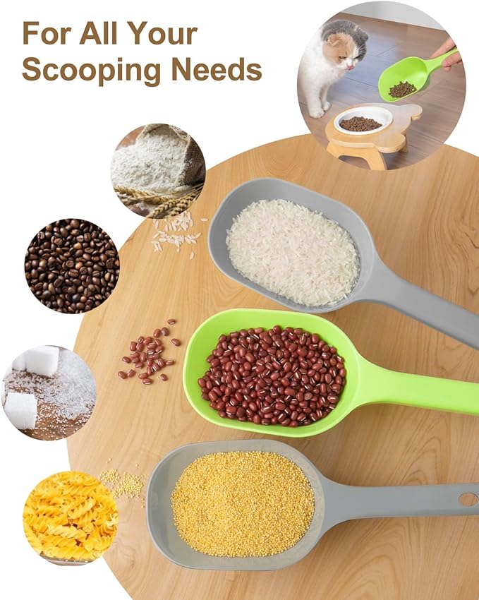 3 Pack Dog Food Scoop Set 1 Cup