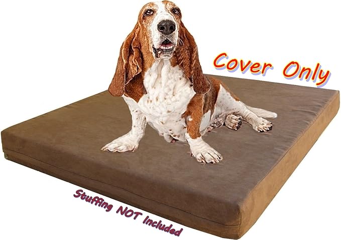 Dogbed4less External Pet Bed Cover with Zipper Liner for Large Dog 40"X35"x4" XL,