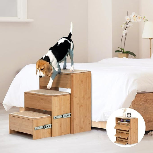 23" Dog Stairs for High Beds 200 Lbs,