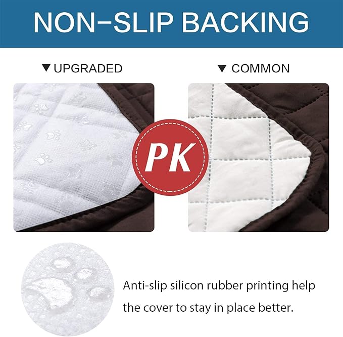Water Resistant Dog Bed Cover Pet Blanket with Anti-Slip Back for Furniture Bed Couch Sofa (68x82 Inch
