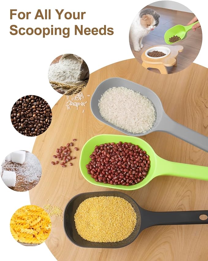 3 Pack Dog Food Scoop Set 1 Cup
