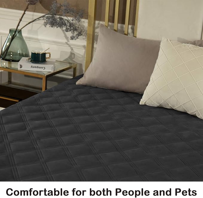 SUNNYTEX Waterproof & Reversible Dog Bed Cover Sofa Pets(40*50", dark
