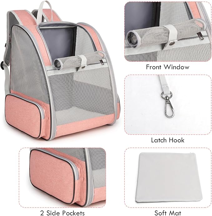 Cat Backpack Carrier 15lbs, Ventilated