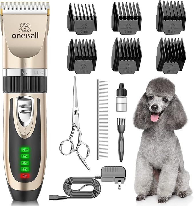 oneisall Dog Clippers Low Noise 2-Speed Quiet