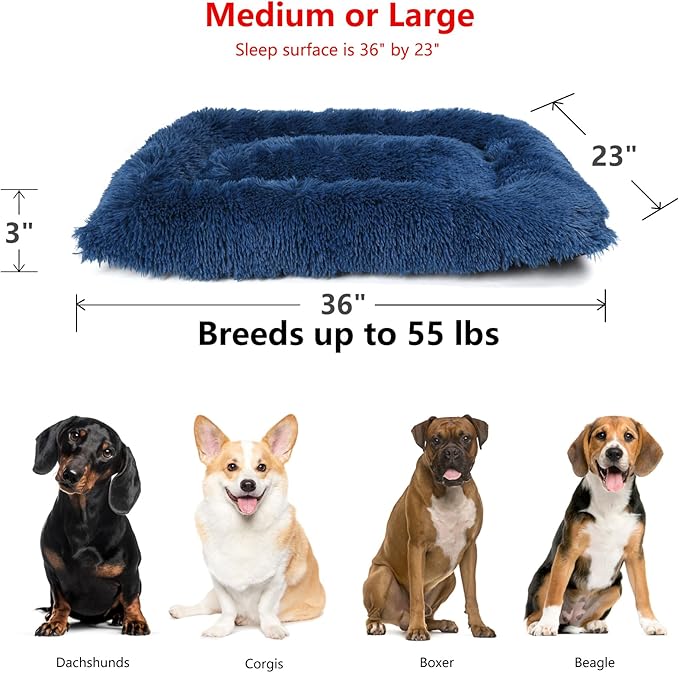 Crate Bed 36 Inch for Medium Dogs Rectangle,Dog 36×24,Dog Bed