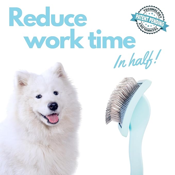 Pet Slicker Brush With Soft Massage Grooming Stainless Steel Pins