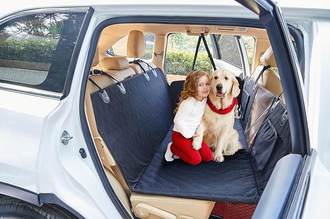 Back Seat Extender for Dogs Hard Bottom Dog 100% Waterproof