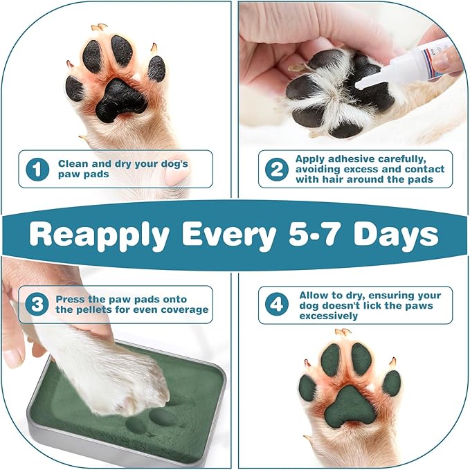 Dog Paw Grips Kit, Anti Slip for Senior Dogs & Special Needs Dogs, Paw Pads for Dogs Traction, Reduce Slipping on Hardwood Floors, Build Confidence and Walking Vitality