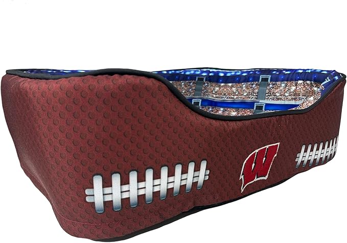 NCAA Wisconsin Badgers Stadium Dog Bed