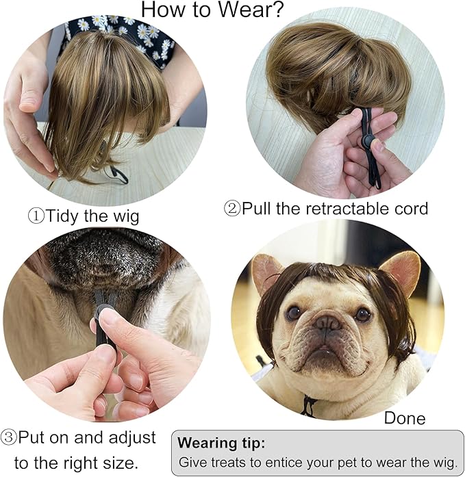 Funny Dog Wig Pet Costumes