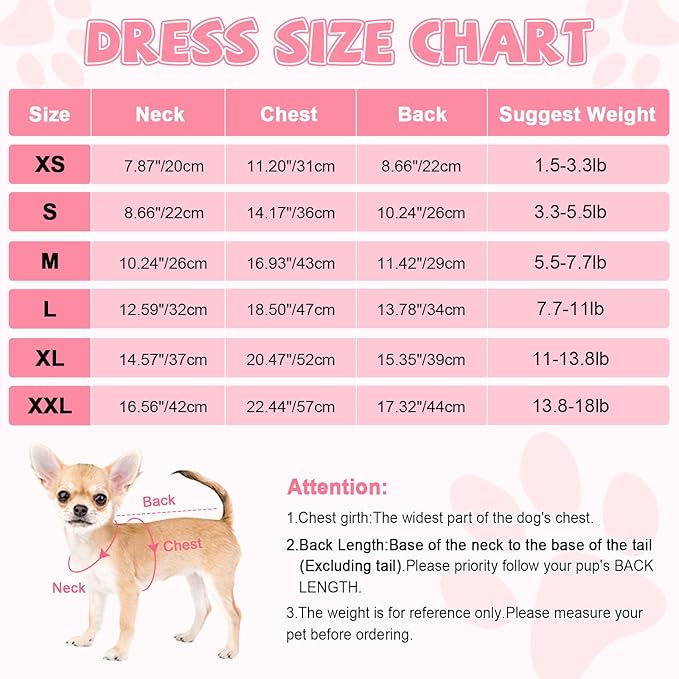 Dog Birthday Dress, Dog Dresses for Small Dog Girls, Cute Pet Princess Puppy Clothes Female Dog Clothes for Chihuahua Yorkie Clothes Small Dog Birthday Outfit Apparel (It is My Birthday, Large)