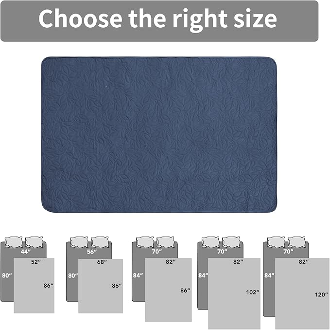 Easy-Going Waterproof Dog Bed Cover Reversible Leak Proof Pet Blanket Replacement Mat for Furniture Washable Couch Cover Sofa Cover for Dogs Cat(68x86 Inch
