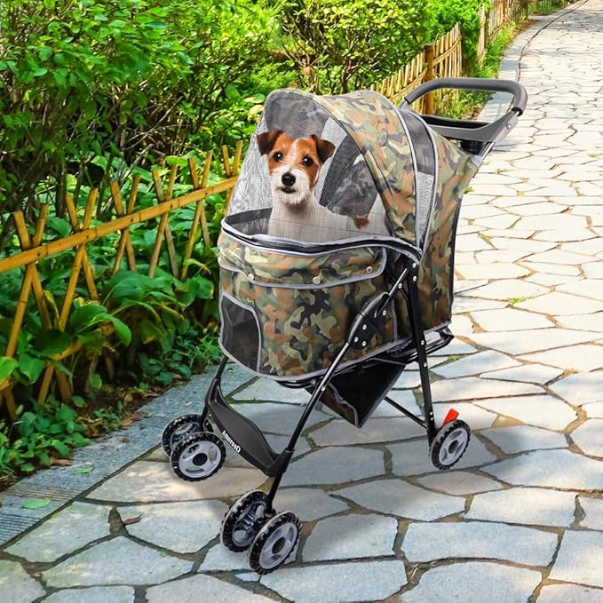 AmorosO 4 Wheels Pet Convenient Stroller
