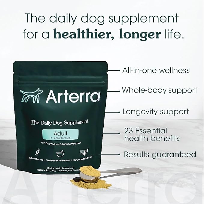 All-in-One Dog Supplement for Advanced Wellness & Longevity 46 Premium 2-7 Yrs, 4.9 oz