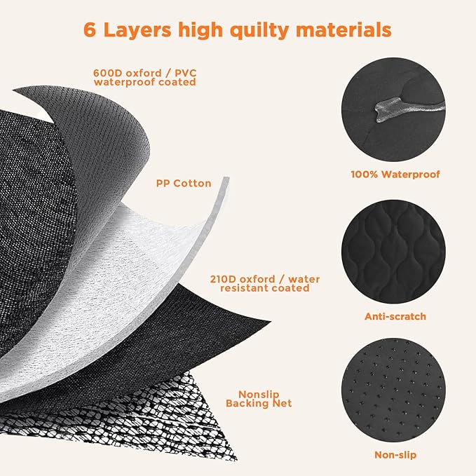 Waterproof Dog Car Seat Cover For Back Seat