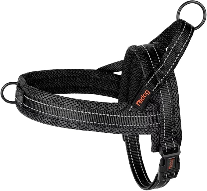 Didog Soft Mesh Padded Dog Vest Harness 15-18", Mesh-Black)