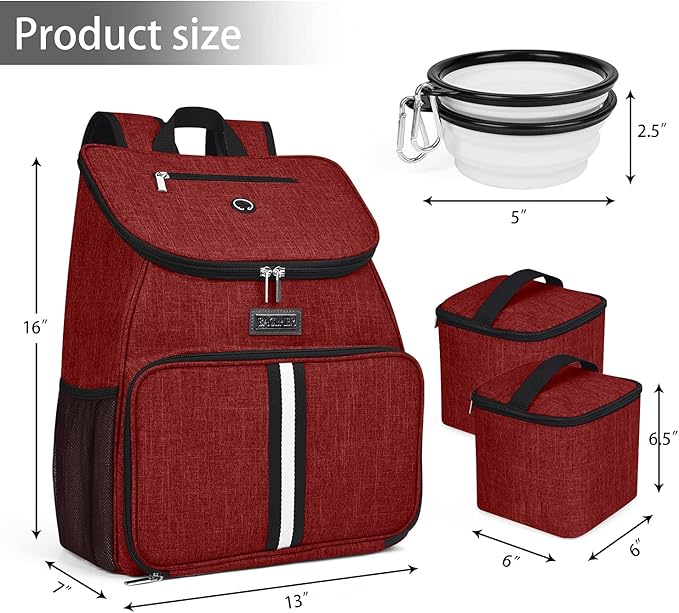 BAGLHER丨Dog Travel Bag 2 Silicone 2 Food