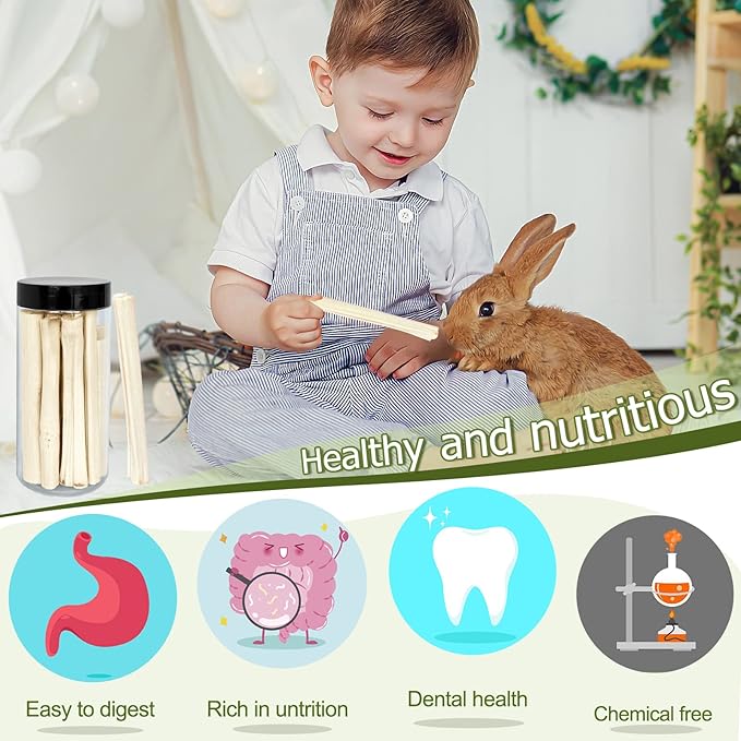 100g Natural Sweet Bamboo Chew Toys for Teeth