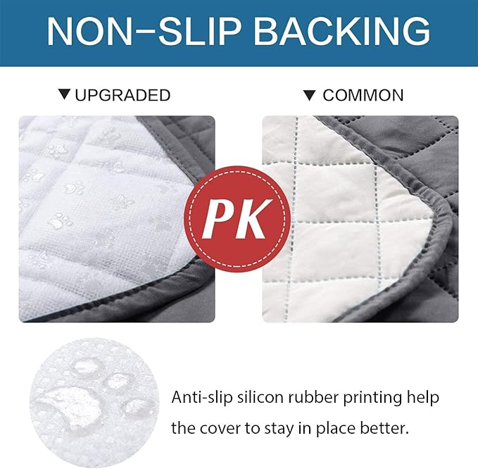 Water Resistant Dog Bed Cover Pet Blanket with Anti-Slip Back for Furniture Bed Couch Sofa (82x96 Inch