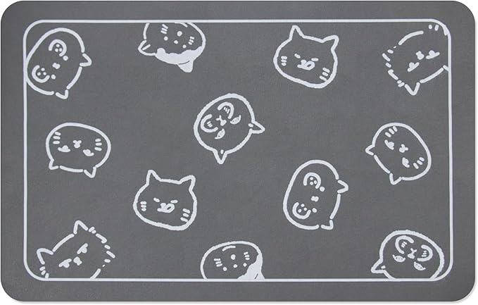 YCT Cat Food Mat for Pet Dog Food Mat Logo,18.1 x 11.8 inches,