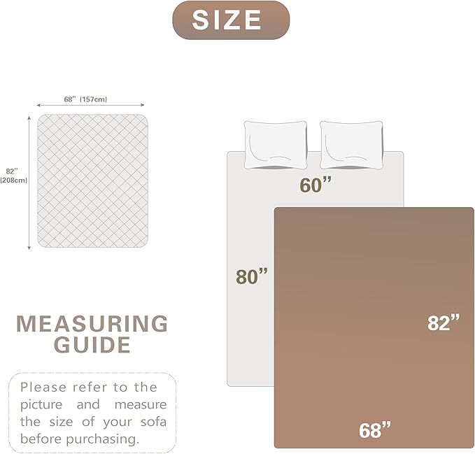 Waterproof Dog Bed Cover 68"x82")