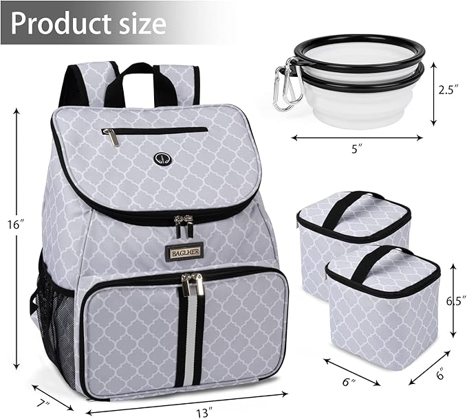 BAGLHER丨Dog Travel Bag 2 Silicone 2 Food